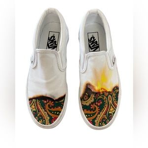 Vans Big Reveal Fire Classic Slip-On Shoe